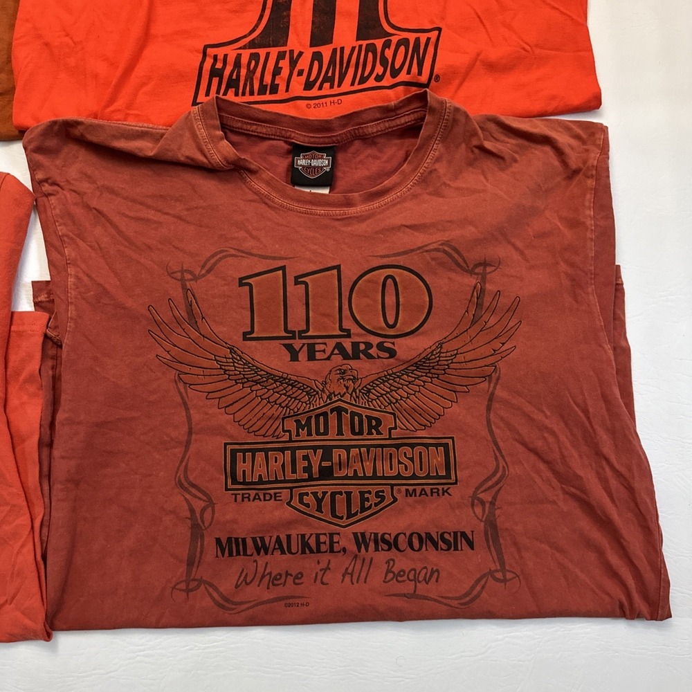 Lot Of 4 Harley-Davidson Motorcycles Mens Large T Shirts Y2K - 110 Years, Museum - Picture 5 of 10